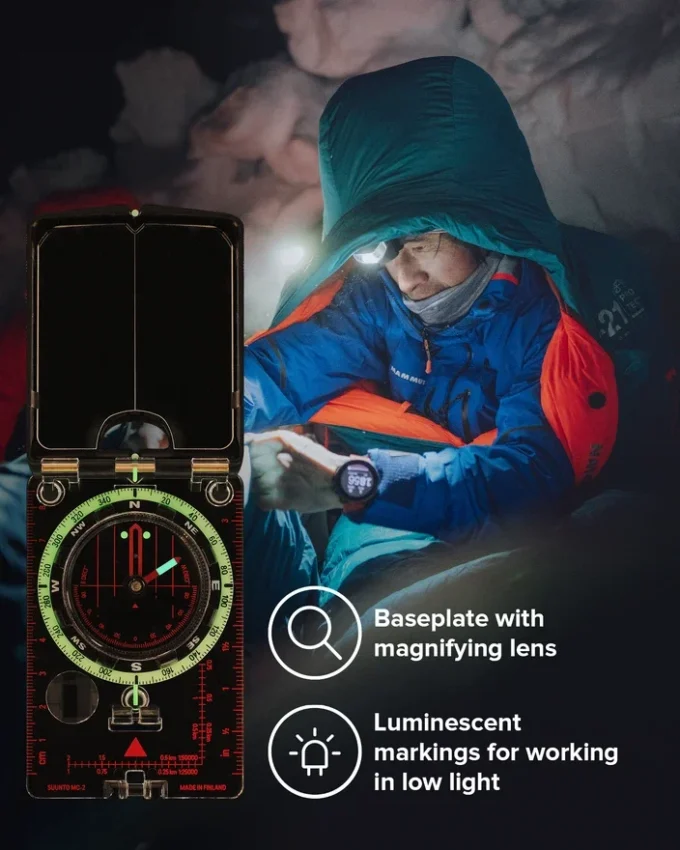 Boussole à miroir Suunto MC-2 NH – précise pour la randonnée et le trekking Boussole à miroir Suunto MC-2 NH – précise pour la randonnée et le trekking