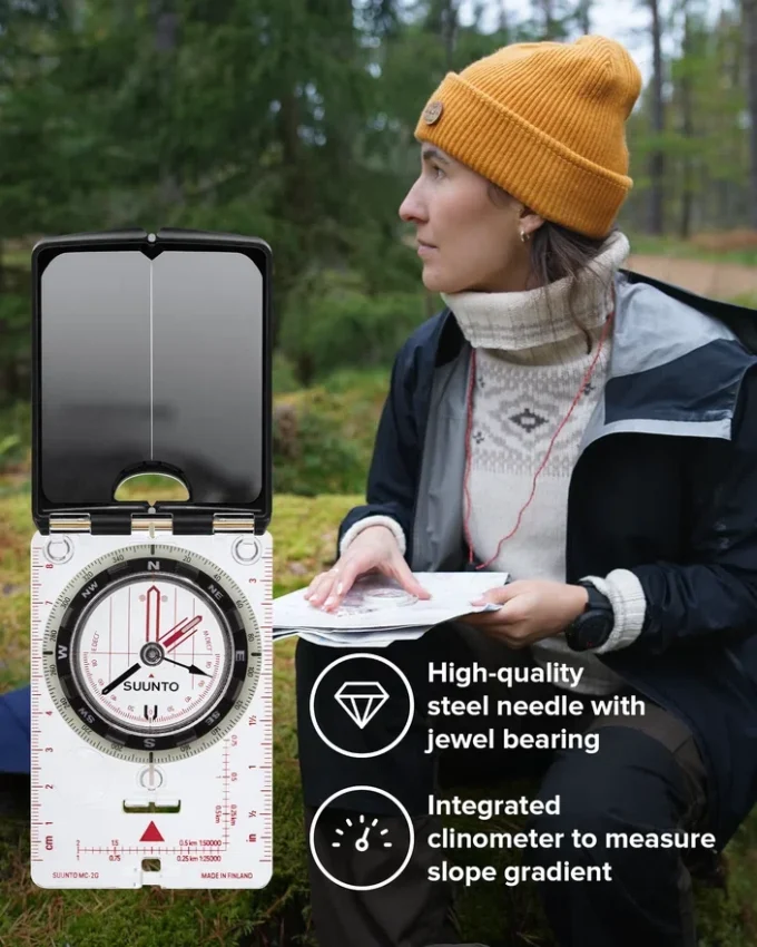 Boussole à miroir Suunto MC-2 G – boussole à miroir professionnelle
