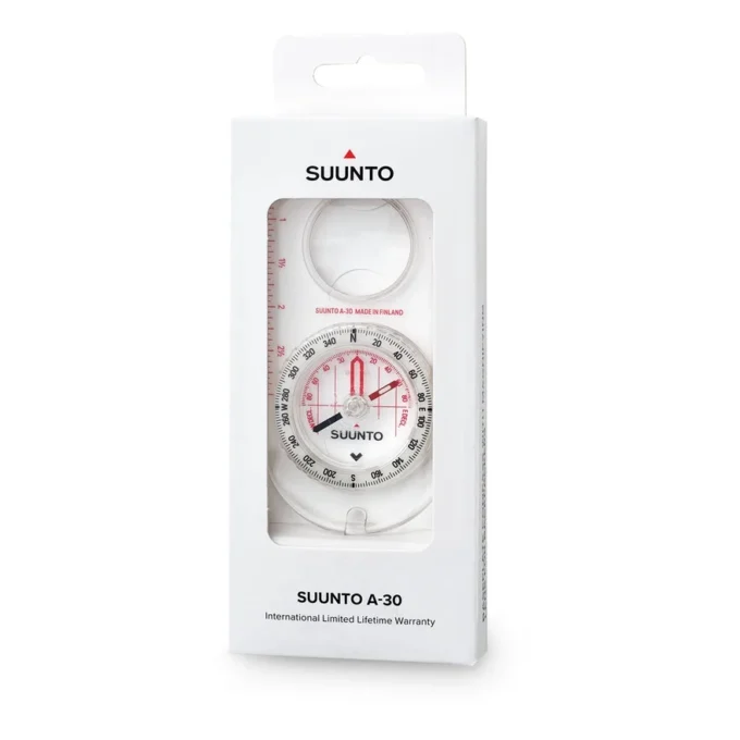 Boussole à plaque de base Suunto A-30 SH métrique pour la randonnée et la survie