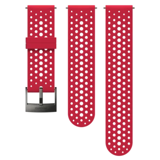 Bracelet d&rsquo;accessoire en silicone rouge respirant 24 mm