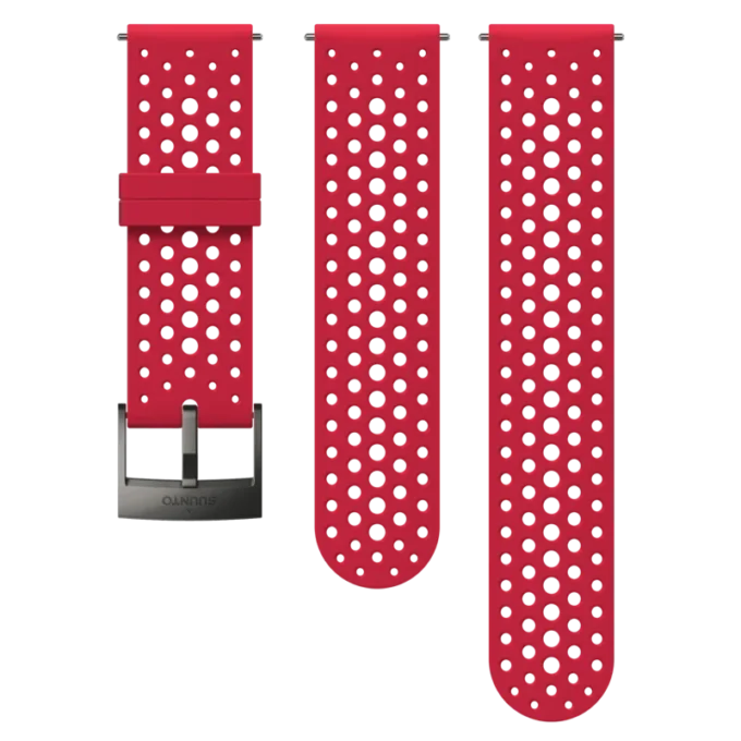 Bracelet d&rsquo;accessoire en silicone rouge respirant 24 mm