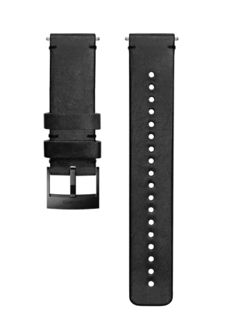 Bracelet en cuir noir Suunto de 24 mm pour un look urbain