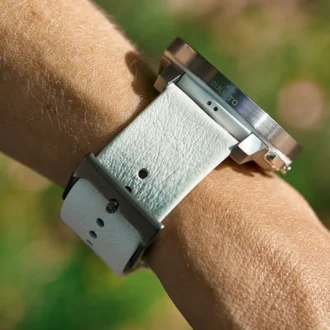Bracelet en cuir Suunto 22 mm Urban 6, blanc bouleau, M