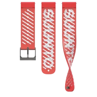 Bracelet en silicone Suunto 22 mm Athletic 5 rouge lave S+M