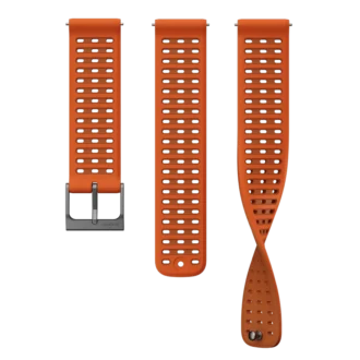 Bracelet en silicone Suunto 22 mm Athletic 9, orange canyon, tailles S+M