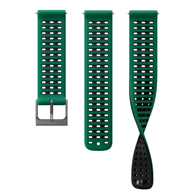 Bracelet en silicone Suunto 22 mm Athletic 9 vert sapin S+M