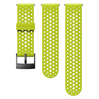 Bracelet en silicone Suunto 24 mm couleur citron vert pour les entraînements intensifs