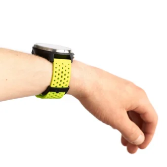 Bracelet en silicone Suunto 24 mm couleur citron vert pour les entraînements intensifs
