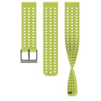 Bracelet en silicone Suunto Athletic 2 de 22 mm, vert citron, tailles S+M