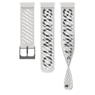 Bracelet en silicone Suunto Athletic 5 22 mm, blanc perle, tailles S+M