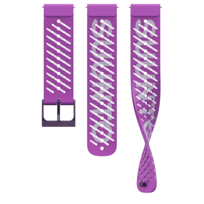 Bracelet en silicone Suunto Athletic 5 22 mm, violet orchidée, tailles S+M
