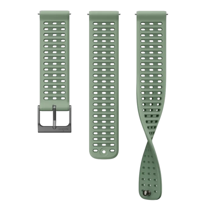 Bracelet en silicone Suunto Athletic 9 22 mm vert sauge S+M