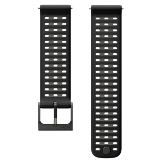 Bracelet en silicone Suunto Athletic 9 de 22 mm, noir, tailles S et M