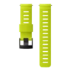 Bracelet en silicone Suunto Plongée 1 de 24 mm, noir citron vert, taille M