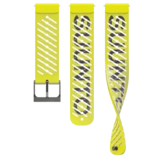 Bracelet Suunto 22 mm Athletic 5 en silicone, jaune citron, tailles S+M