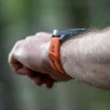 Bracelet Suunto 24 mm Athletic 7 en silicone, couleur Granite Orange, taille S+M