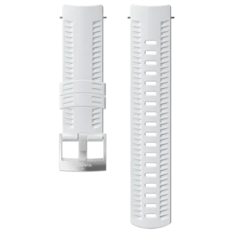 Bracelet Suunto en silicone blanc intégré de 24 mm pour le sport