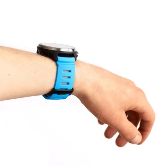 Bracelet Suunto en silicone bleu de 24 mm conçu pour la plongée