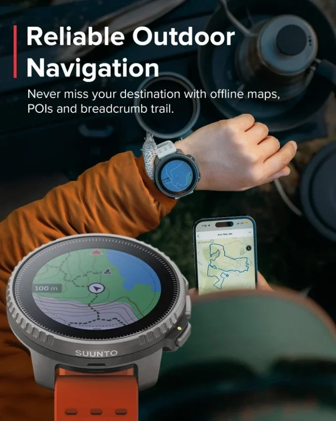 Montre d’aventure Suunto Vertical Titanium Solar Canyon Montre d’aventure Suunto Vertical Titanium Solar Canyon