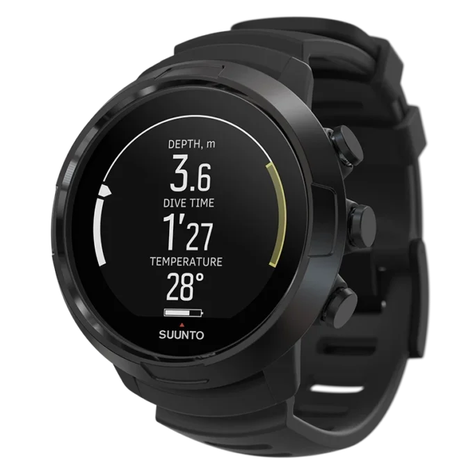 Ordinateur de plongée Suunto D5 entièrement noir avec écran couleur et Ordinateur de plongée Suunto D5 entièrement noir avec écran couleur et