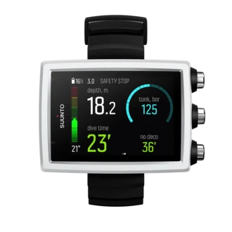 Ordinateur de plongée Suunto EON Core blanc avec écran couleur et grands chiffres