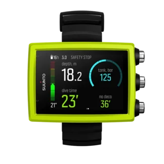 Ordinateur de plongée Suunto EON Core couleur lime avec écran couleur et grands chiffres