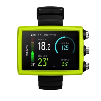 Ordinateur de plongée Suunto EON Core couleur lime avec écran couleur et grands chiffres