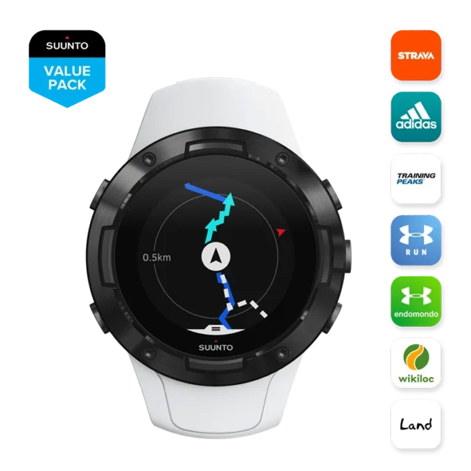 Suunto 5 blanc noir