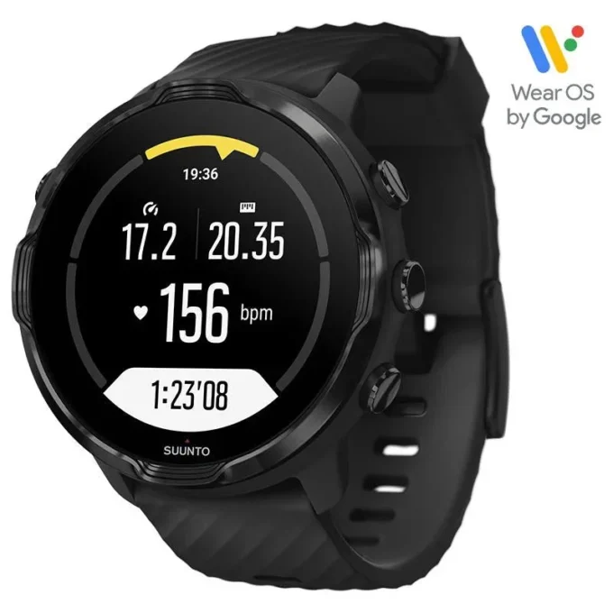 Suunto 7 noire – montre connectée offrant une expérience sportive polyvalente Suunto 7 noire – montre connectée offrant une expérience sportive polyvalente
