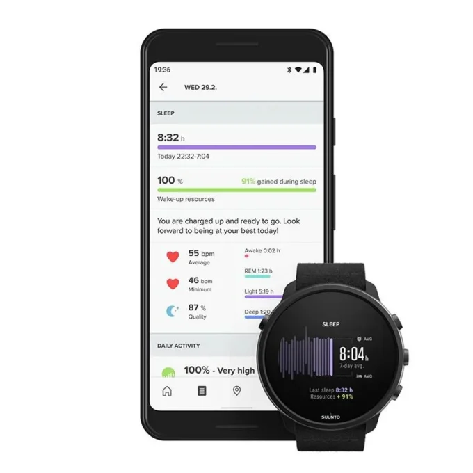 Suunto 7 titane noir mat – montre connectée offrant une expérience sportive polyvalente