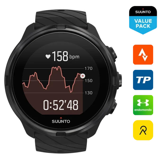 Suunto 9 All Black – montre de sport GPS avec une grande autonomie Suunto 9 All Black – montre de sport GPS avec une grande autonomie
