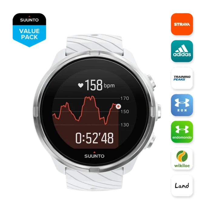 Suunto 9 blanche – montre de sport GPS avec une grande autonomie Suunto 9 blanche – montre de sport GPS avec une grande autonomie