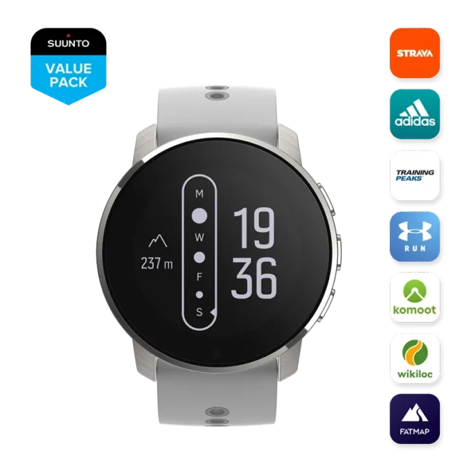Suunto 9 Peak Birch White Titanium – montre de sport GPS ultra-fine, compacte et robuste