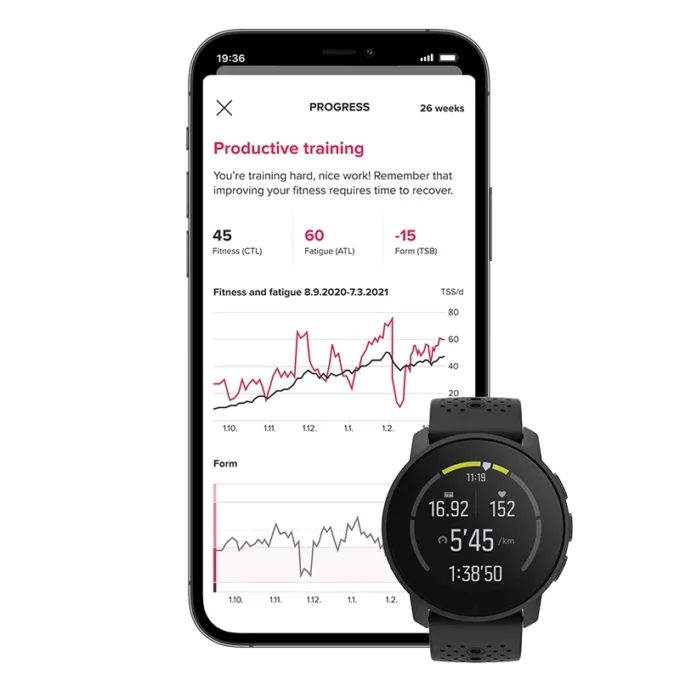 Suunto 9 Peak gris mousse – montre de sport GPS ultra-fine, compacte et robuste