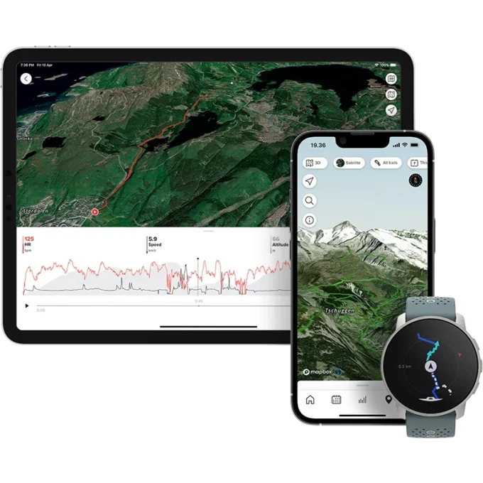 Suunto 9 Peak gris mousse – montre de sport GPS ultra-fine, compacte et robuste