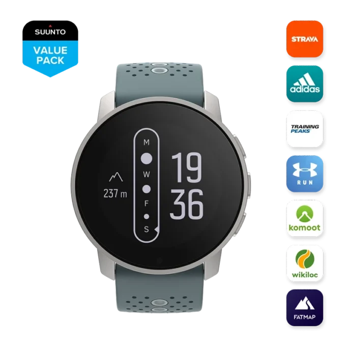 Suunto 9 Peak gris mousse – montre de sport GPS ultra-fine, compacte et robuste