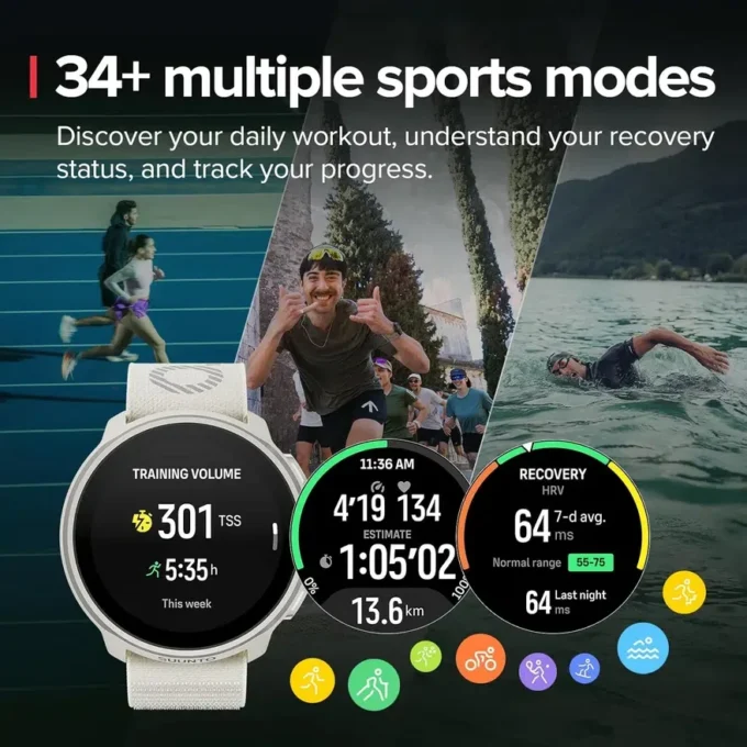 Suunto Run gris givré