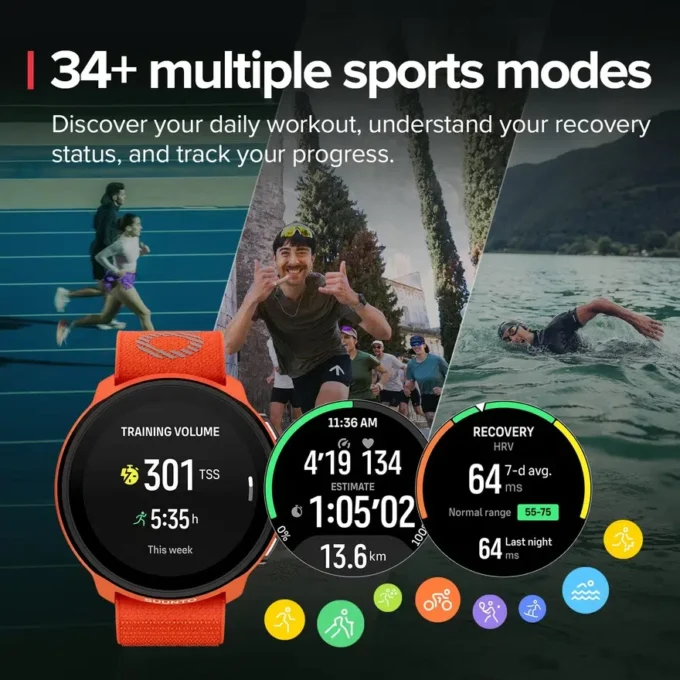 Suunto Run orange corail