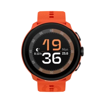 Suunto Run orange corail avec bracelet en silicone