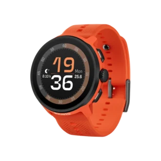 Suunto Run orange corail avec bracelet en silicone
