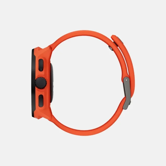 Suunto Run orange corail avec bracelet en silicone