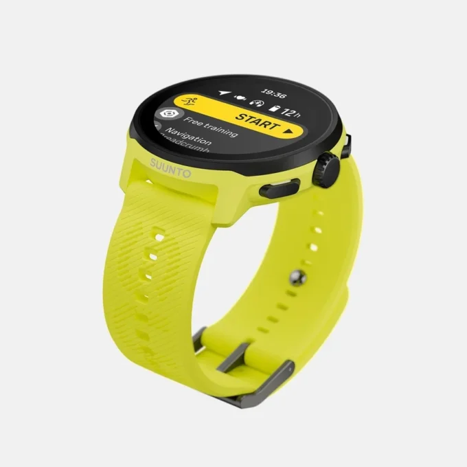 Suunto Run vert citron avec bracelet en silicone