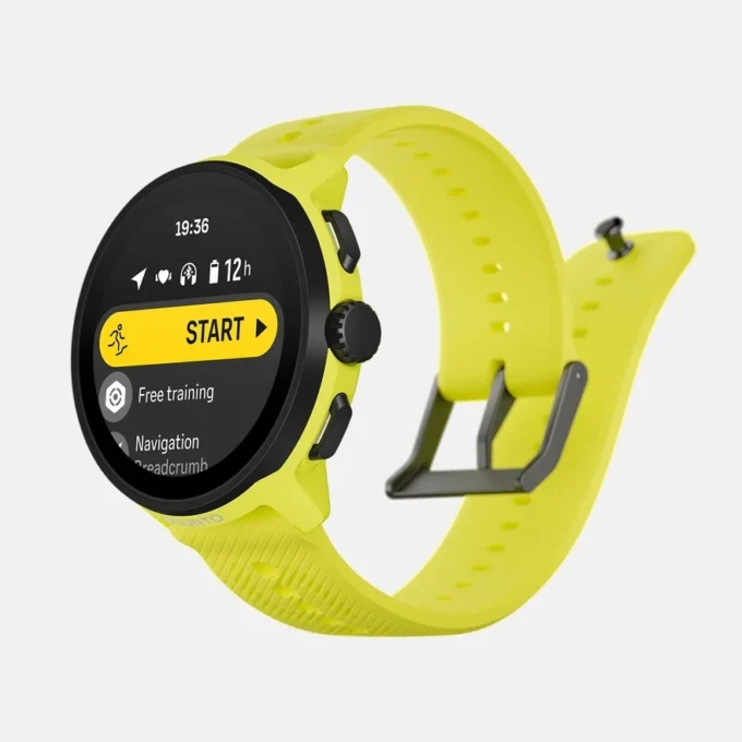 Suunto Run vert citron avec bracelet en silicone