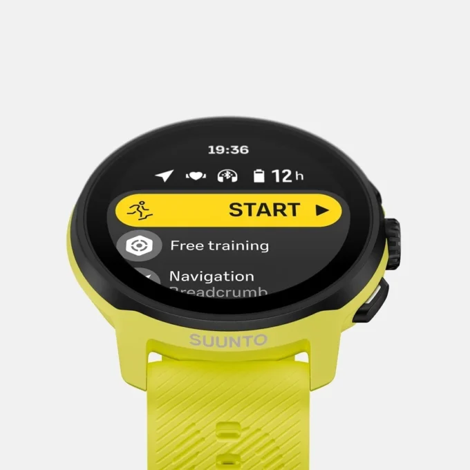 Suunto Run vert citron avec bracelet en silicone